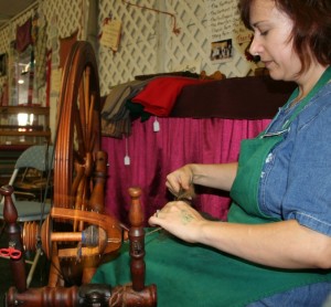 Spinning shuttle in motion at the Fiber Nook, ESE.