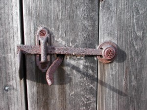 Useful, beautiful, weathered - a shed latch