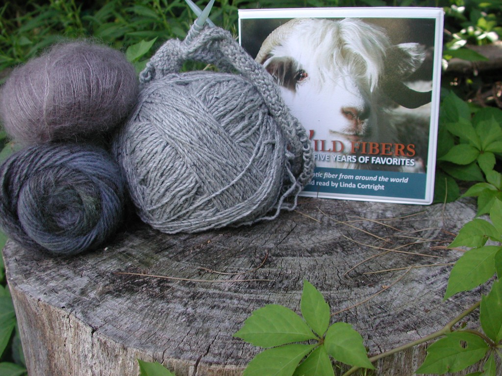 Selections for "Wild FIbers" magazine on a CD produced by Knitting Out Loud combines stories to feed a knitter's mind and free up hands to knit, knit, knit.