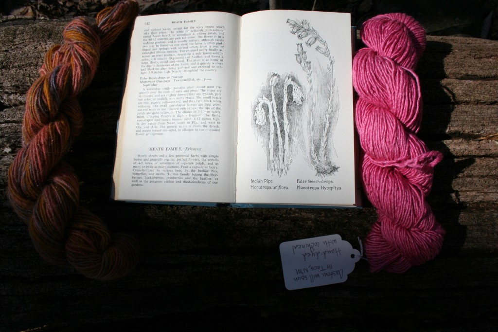 Part of Moo Dog Knits yarn review - La Lana Wools Forever Random Blend and Phat Silk Phat.