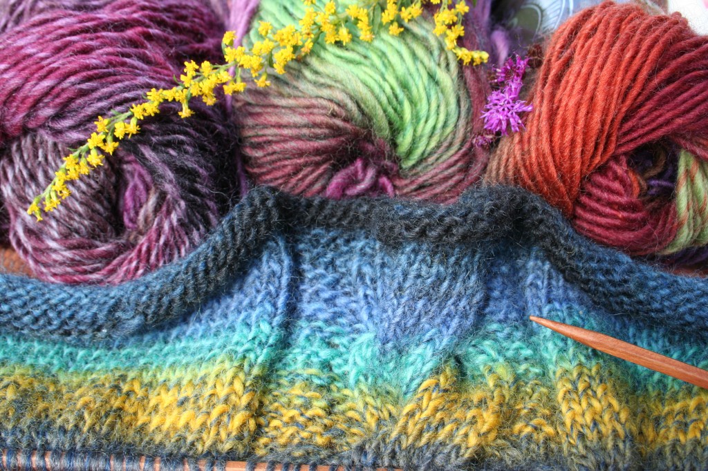 Poems by Universal Yarn inspired a trip and photo shoot on location at Emily Dickinson's home. See the finished sweater - a swatch that is wearable - in part one of a yarn review.