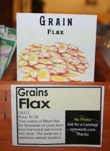 Seeds to grow your own flax. Moo Dog Knits Magazine.