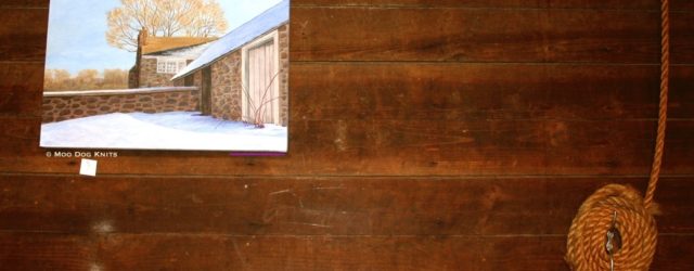 Barn wall and barn painting. Photo Â© Moo Dog Knits